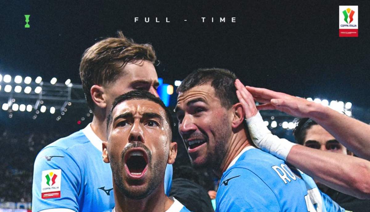 foto lazio batte atalanta coppa italia