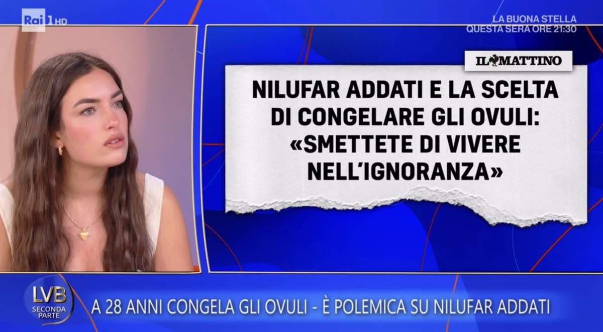foto nilufar addati congela ovuli polemica