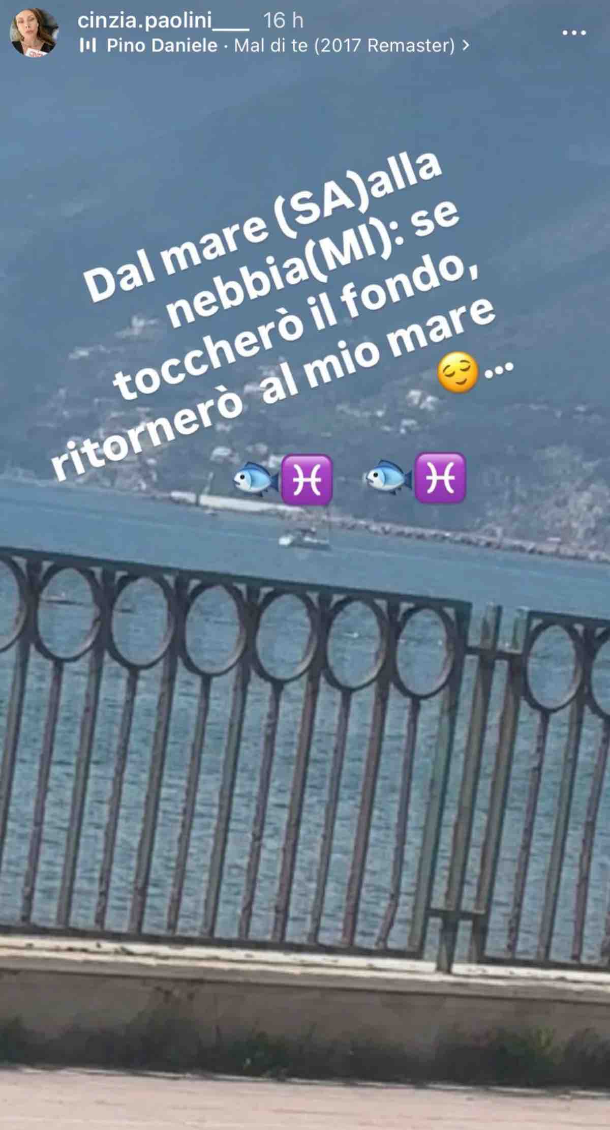 foto post confessione cinzia instagram