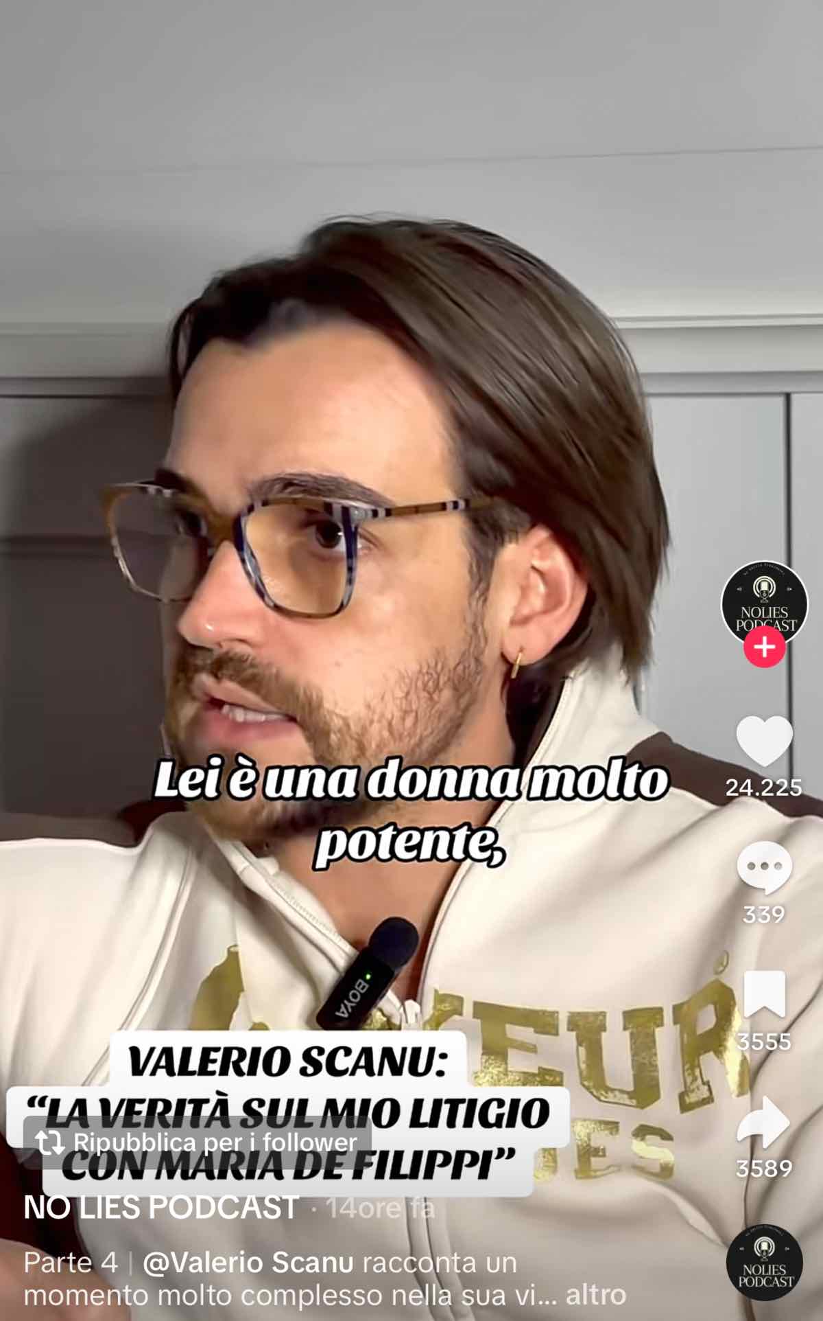 foto valerio scanu podcast no lies Maria de filippi
