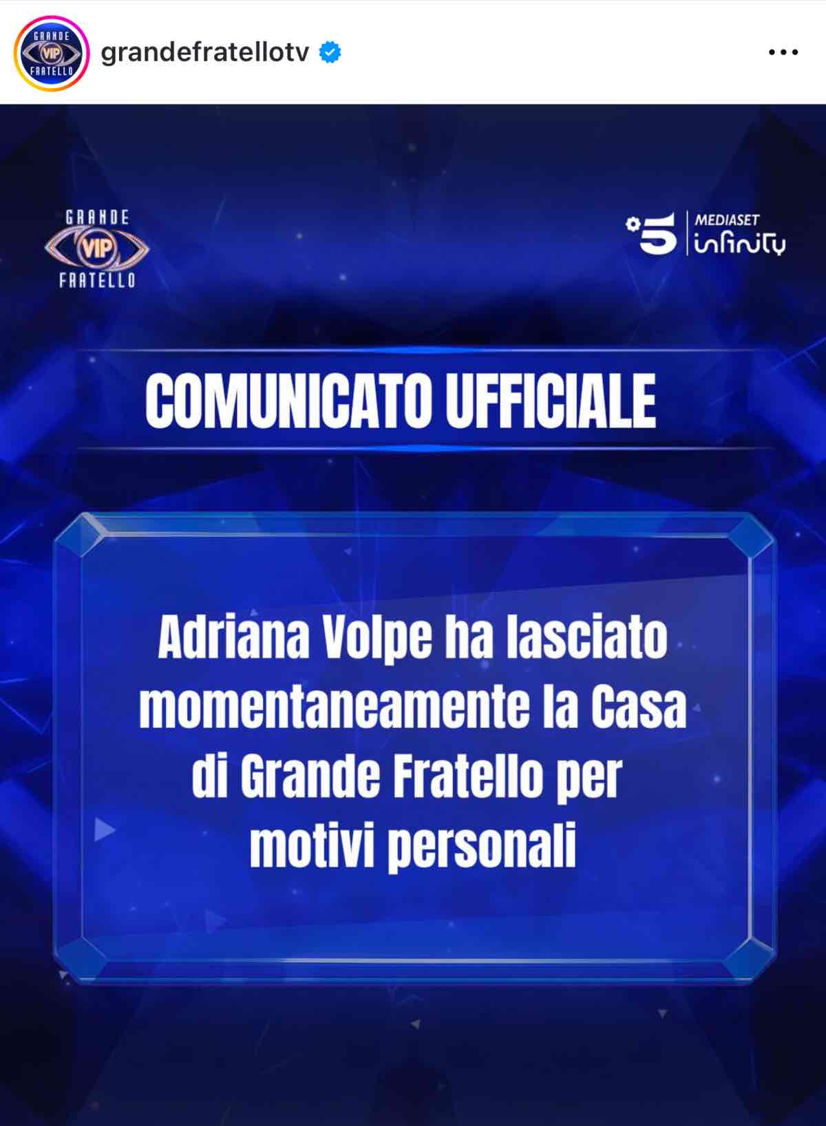 foto volpe annuncio abbandono gfvip