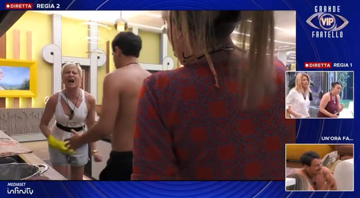 foto antonella elia furiosa con alessandra mussolini gfvip