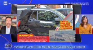foto auto vandalizzata stefano de martino