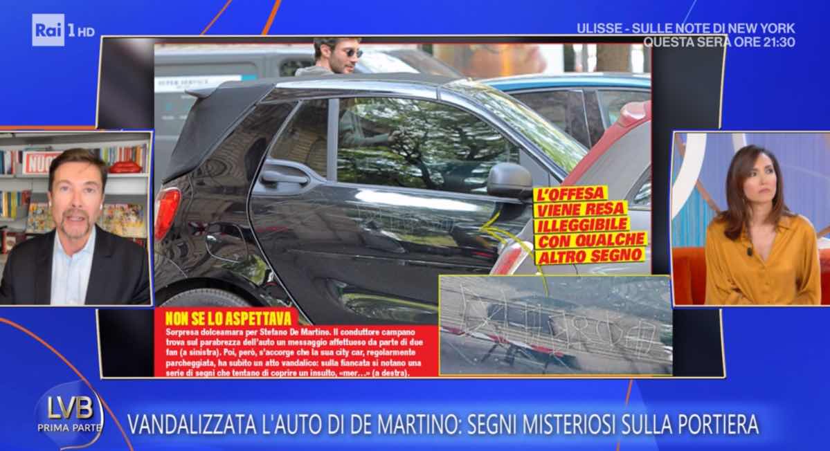 foto auto vandalizzata stefano de martino