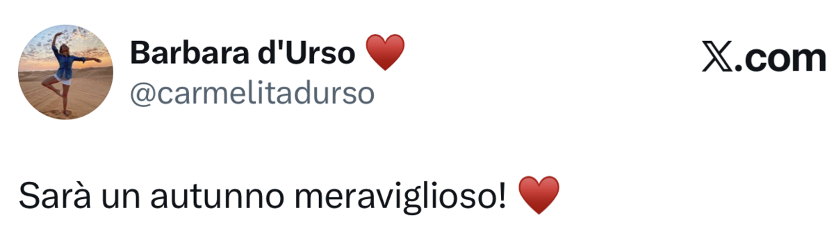 foto barbara durso messaggio social