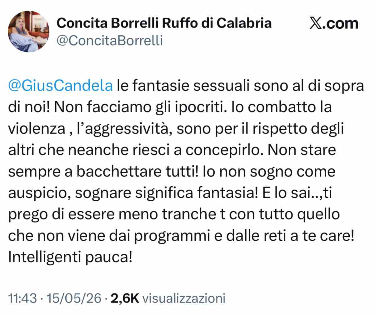 foto concita borrelli si difende