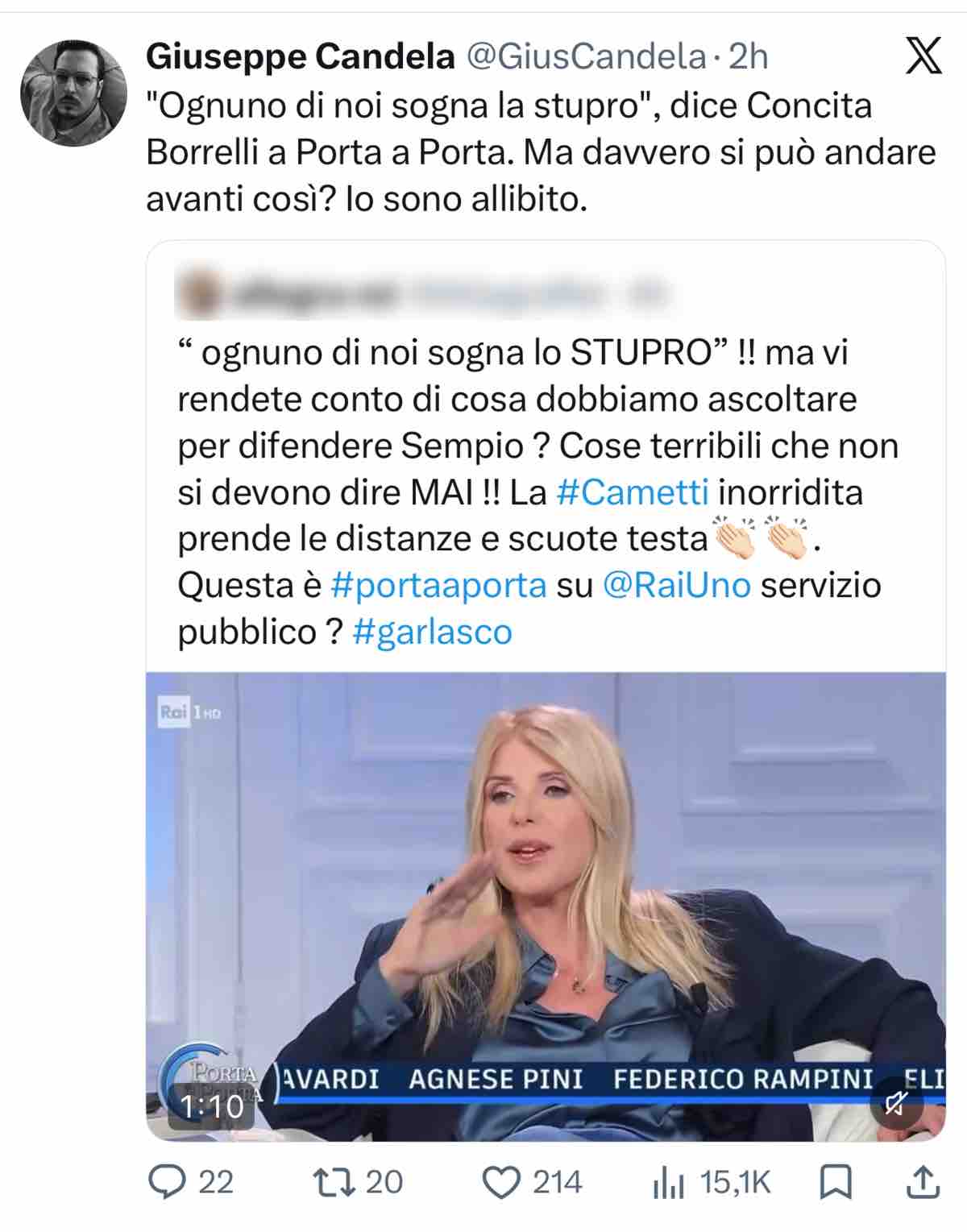 foto giuseppe candela contro borselli
