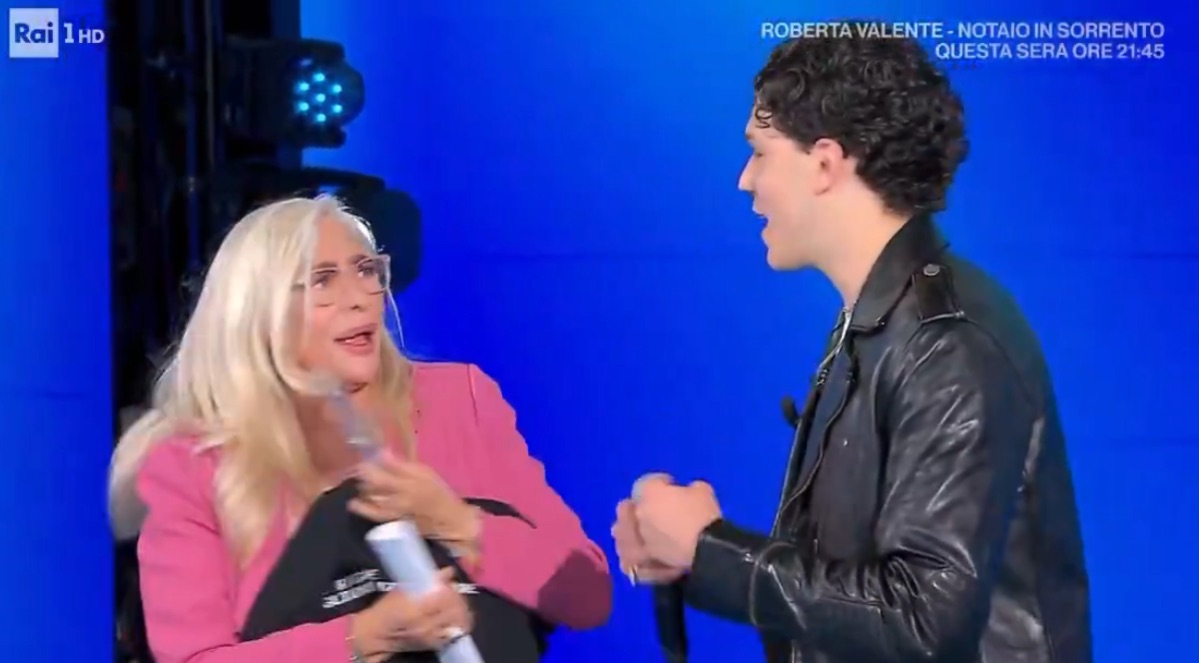 foto mara venier gaffe nicolo filippucci domenica in