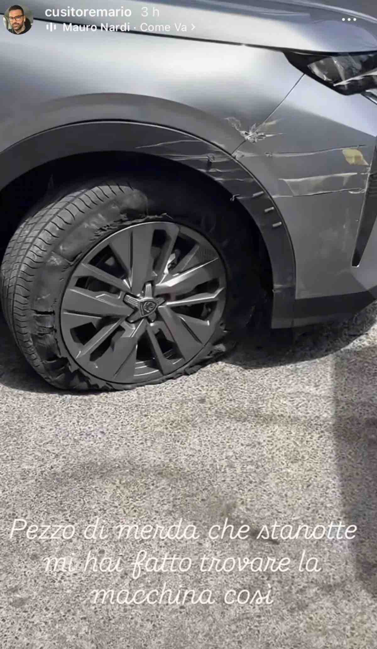 foto Mario Cusitore auto danneggiata