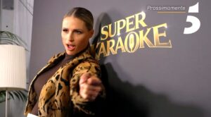 foto michelle hunziker super karaoke slitta