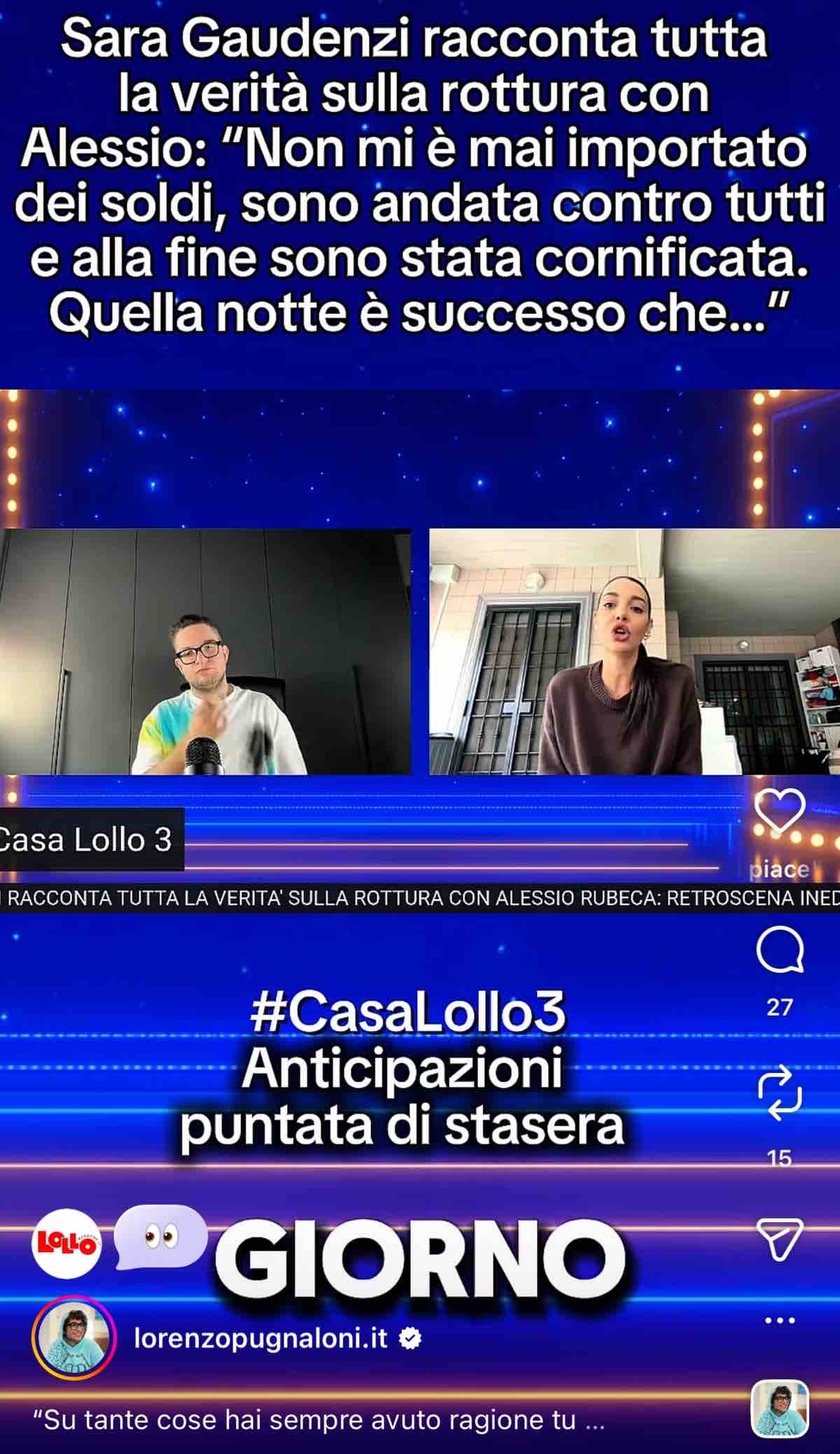 foto sara gaudenzi replica ad alessio