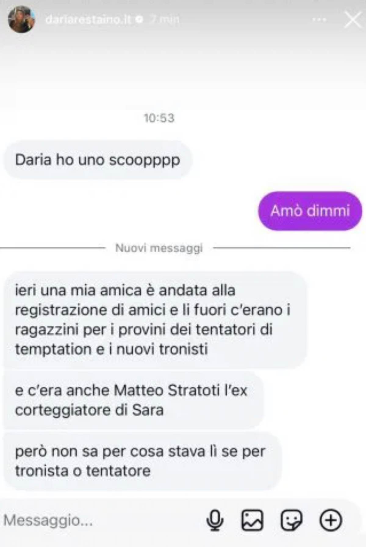 foto segnalazione Matteo Temptation 