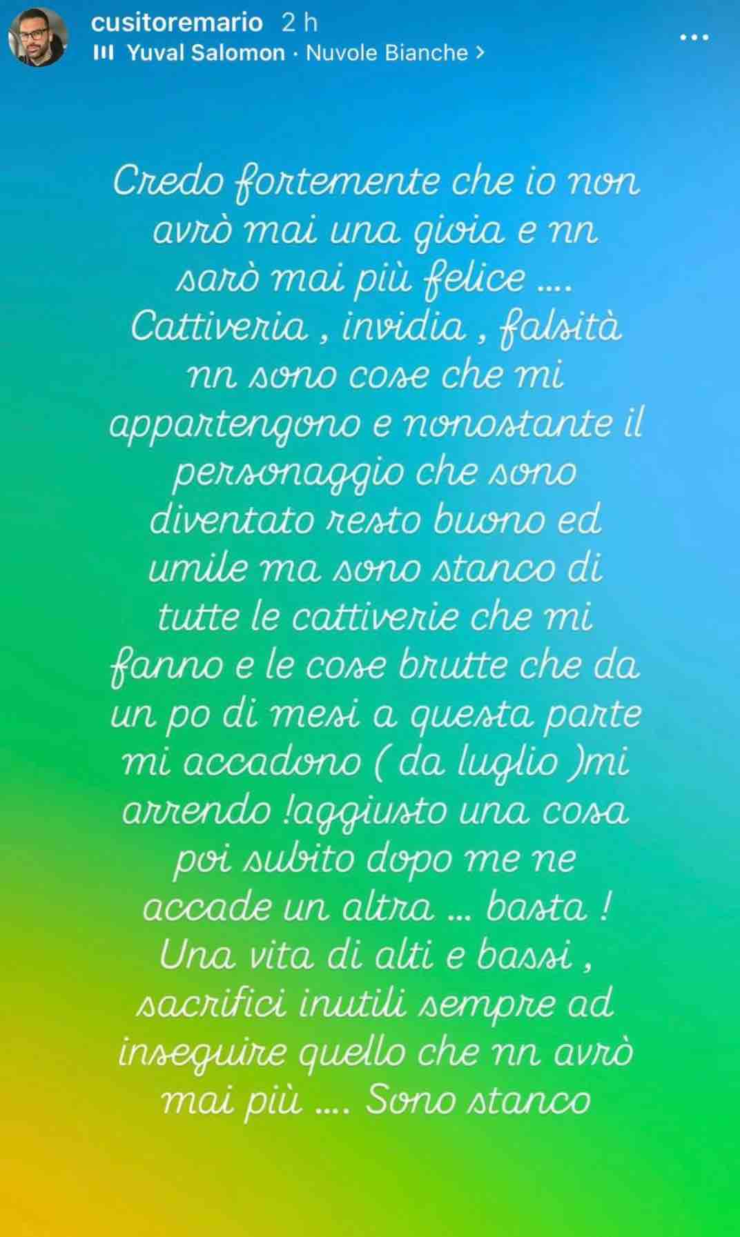 foto sfogo mario cusitore dopo auto danneggiata