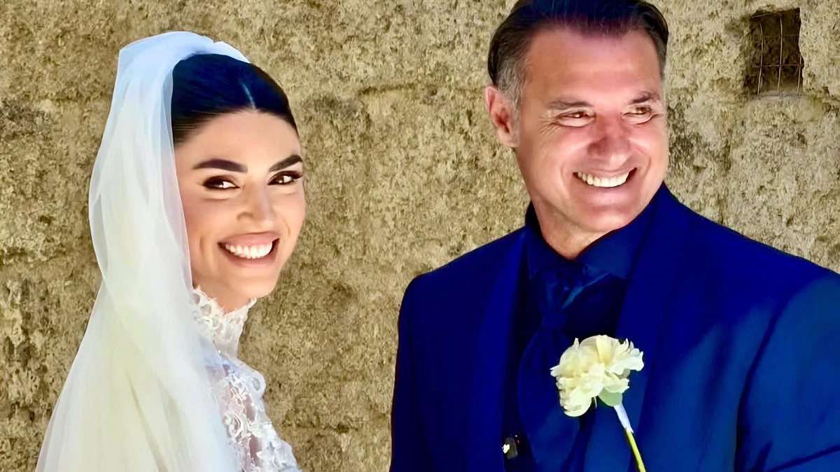 Foto Afarin Mirzaei Lorenzo Amoruso matrimonio