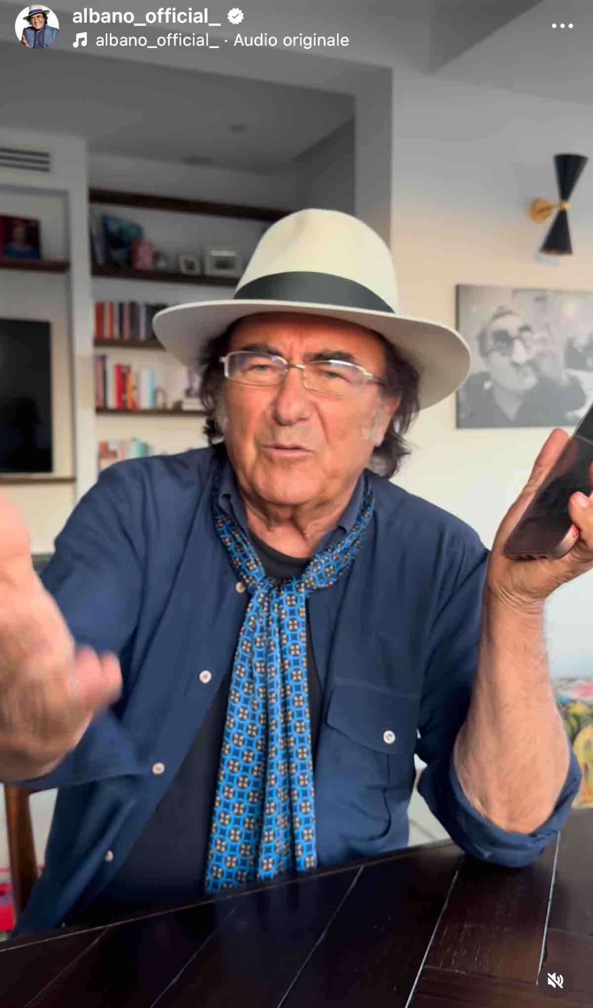 foto albano smentisce