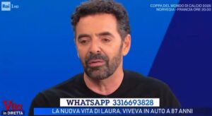 foto alberto matano commosso per addio barbara di palma
