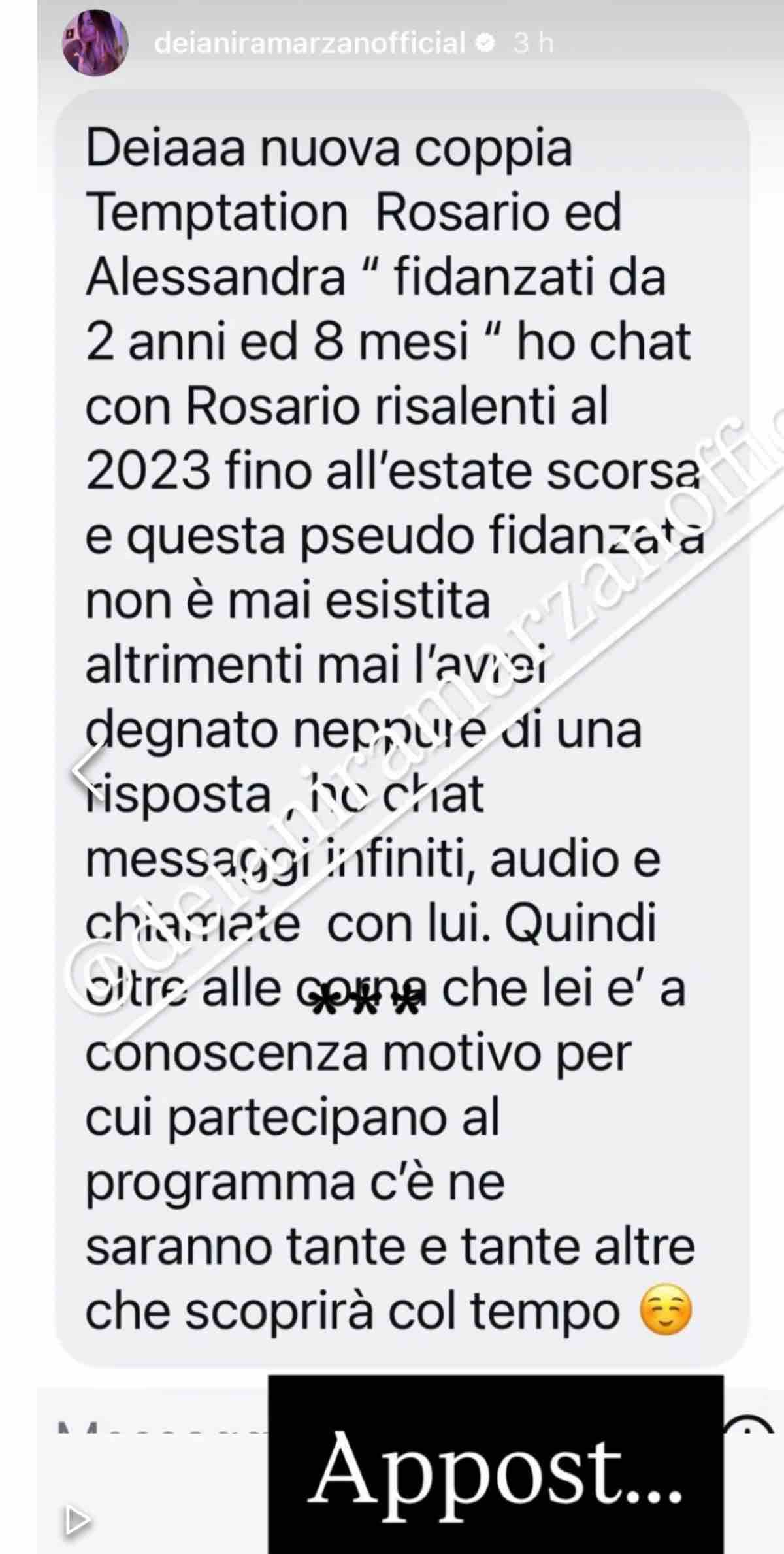 foto alessandra rosario temptation island segnalazione