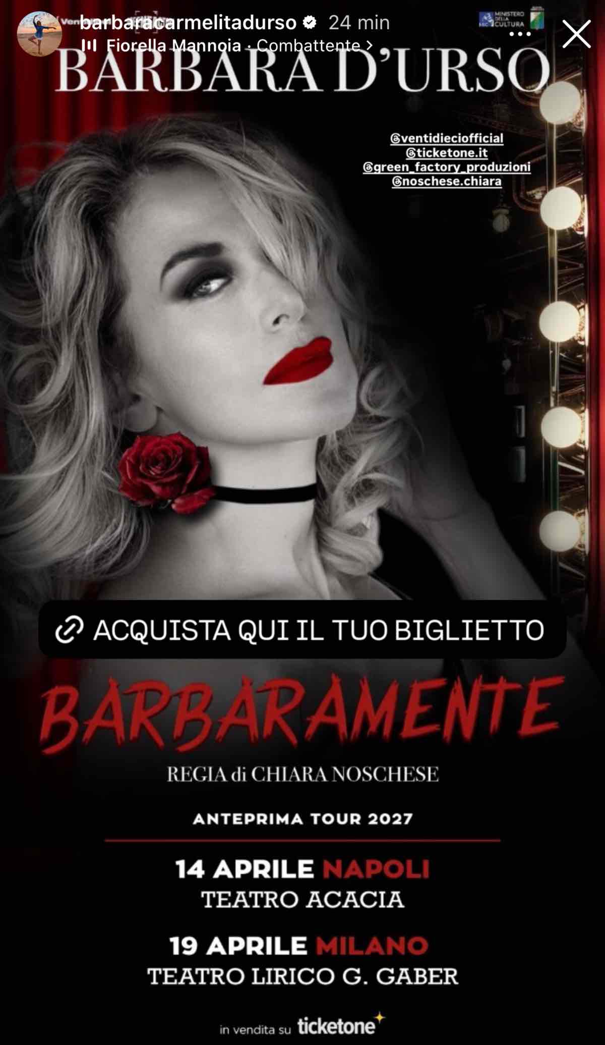 foto barbara durso annuncio teatro