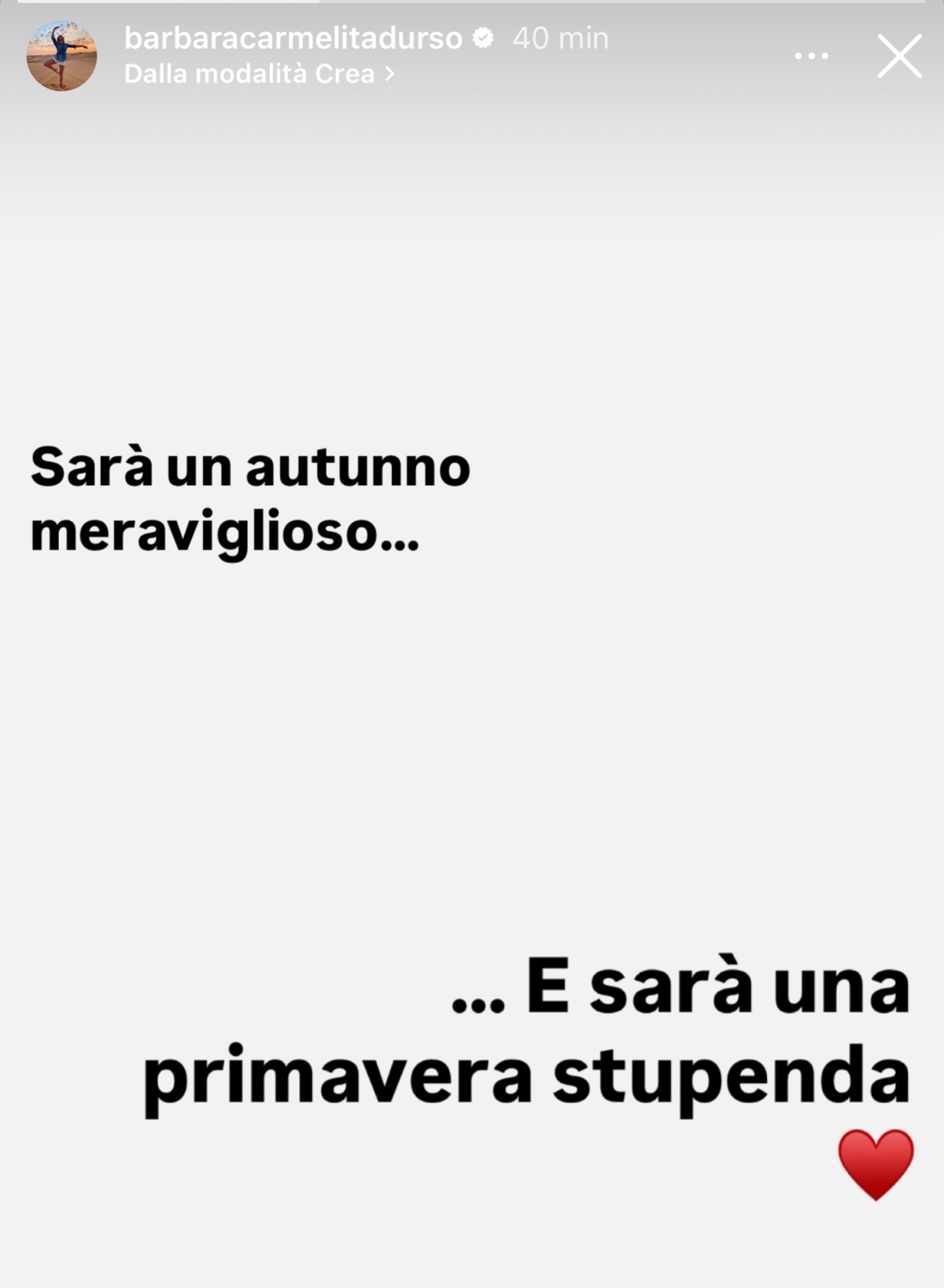 foto barbara durso nuovo post social