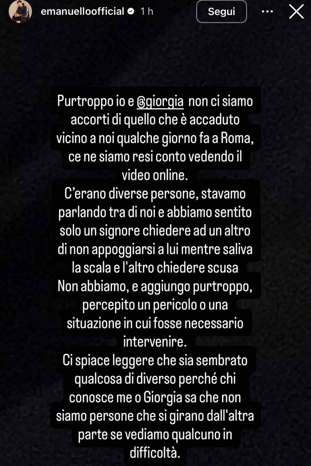 foto emanuel lo sfogo dopo scippo