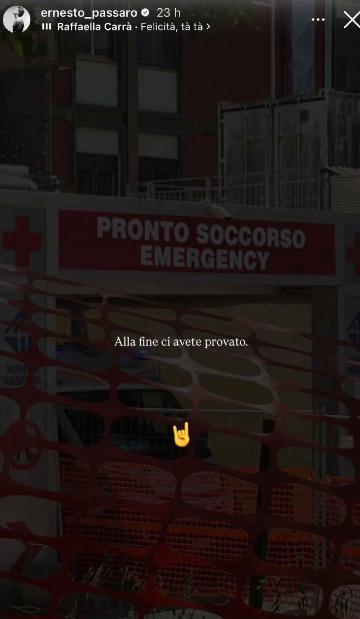 foto ernesto al pronto soccorso