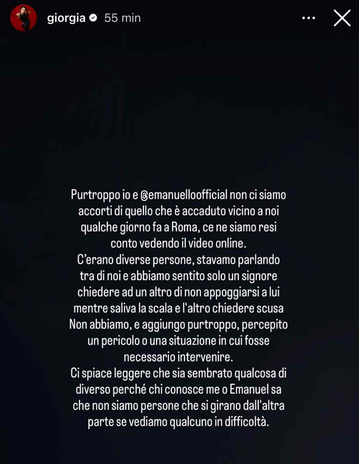 foto Giorgia sfogo dopo scippo