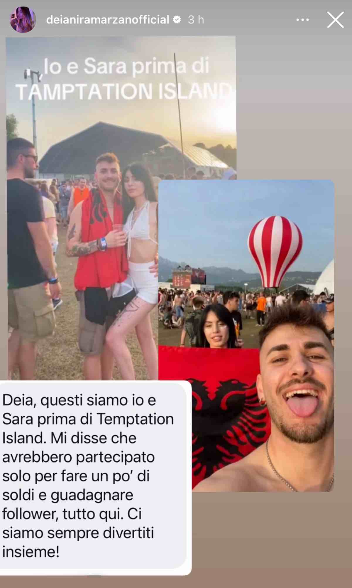 foto nuova segnalazione gabriele sara temptation