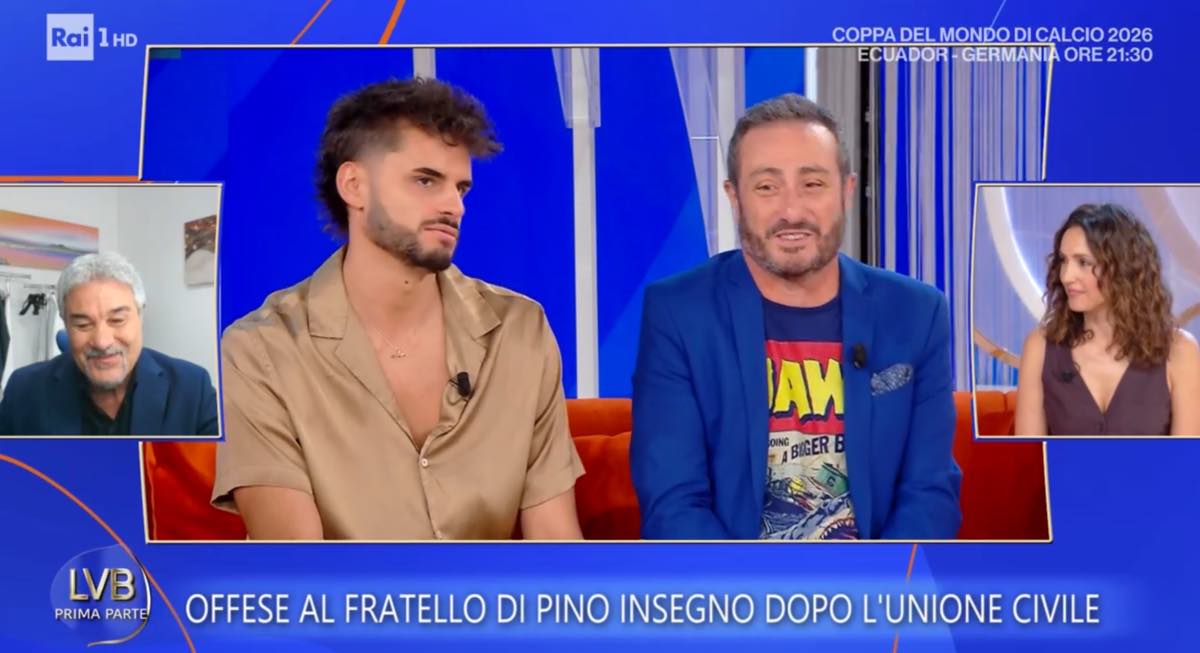 foto pino insegno la volta buona nozze fratello
