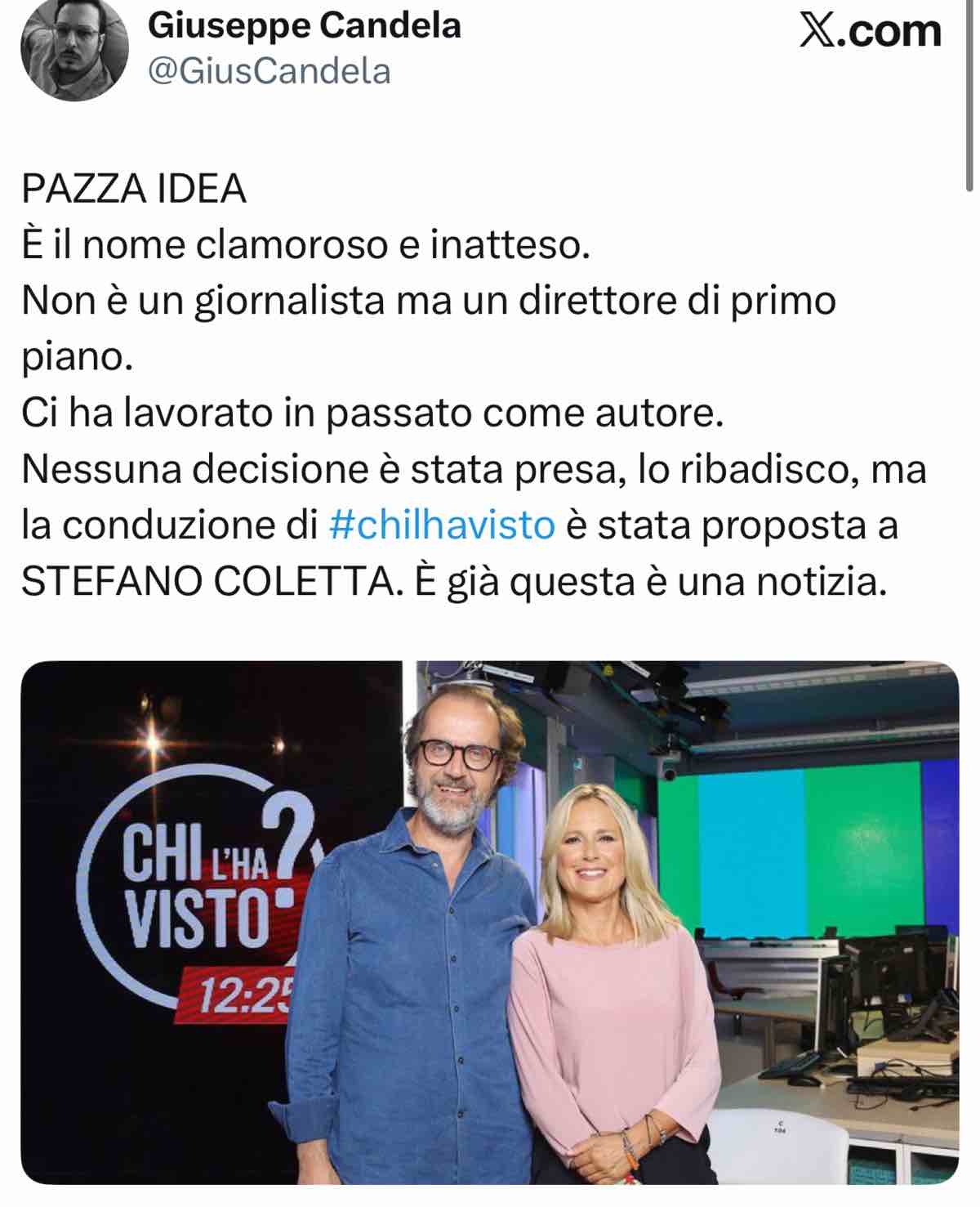 foto stefano soletta chi lha visto rumor