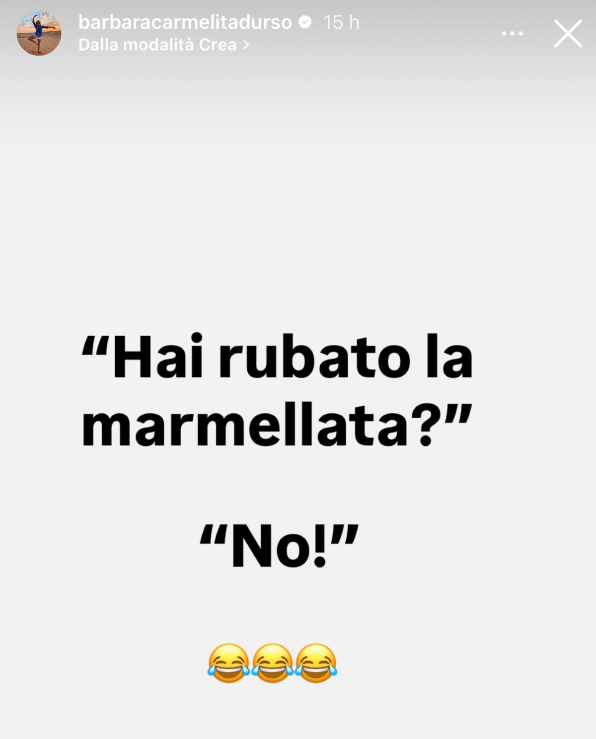 foto barbara durso post instagram retroscena
