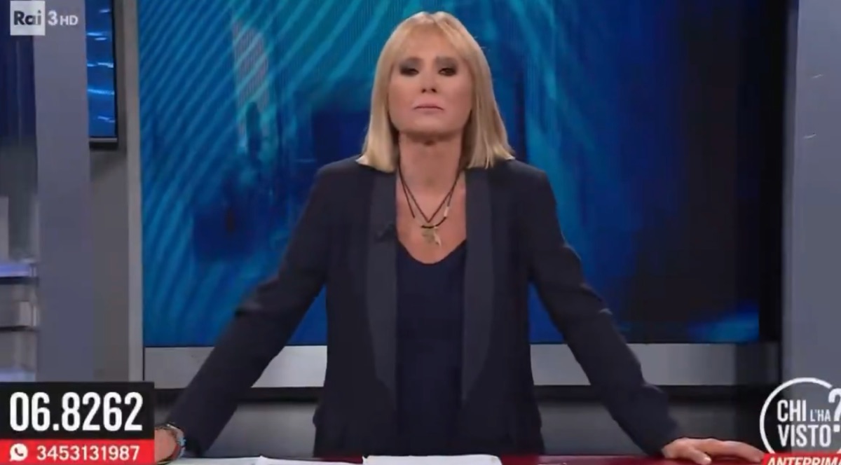 foto federica sciarelli inizio ultima puntata chi lha visto