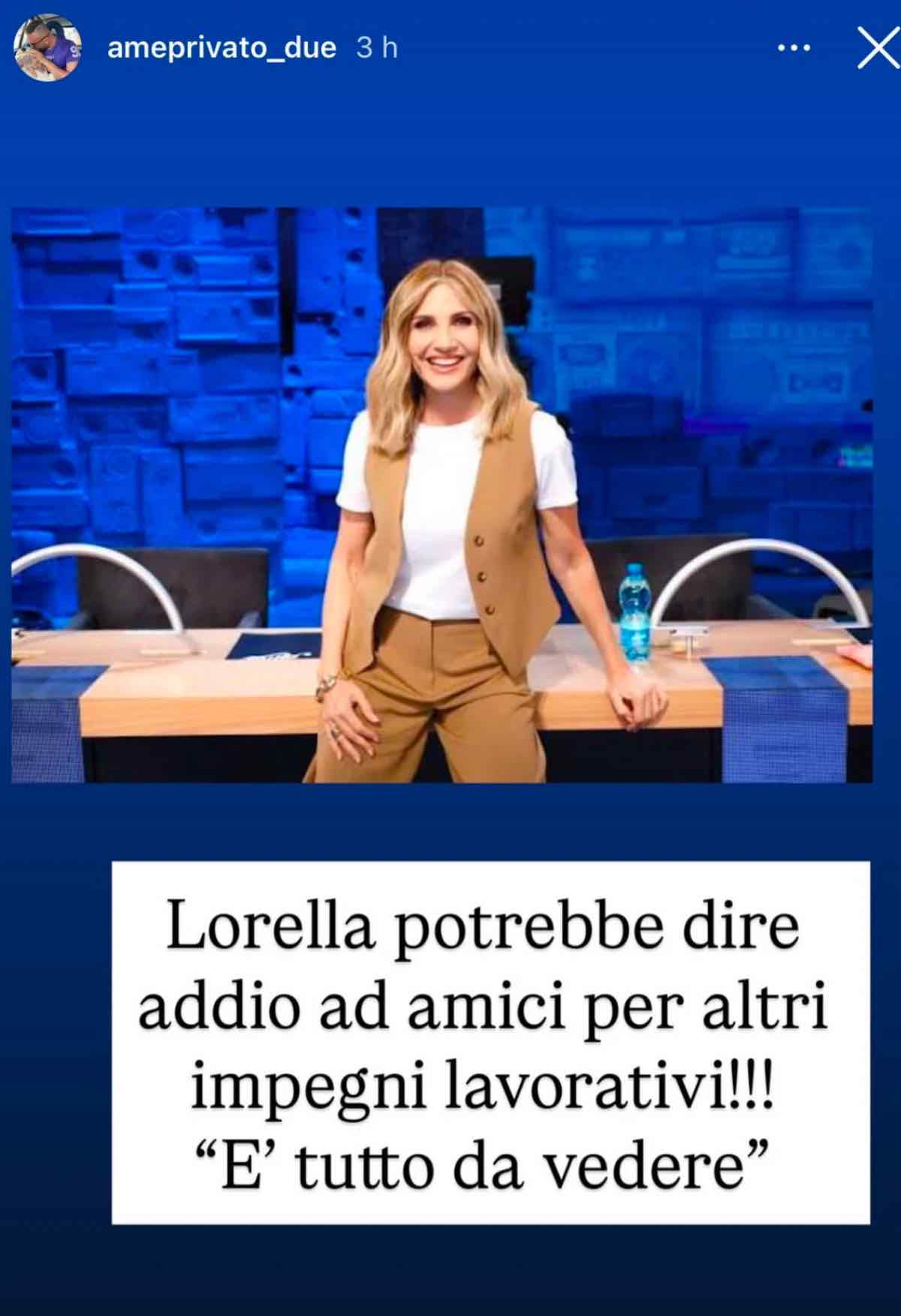 foto Lorella Cuccarini lascia amici rumor