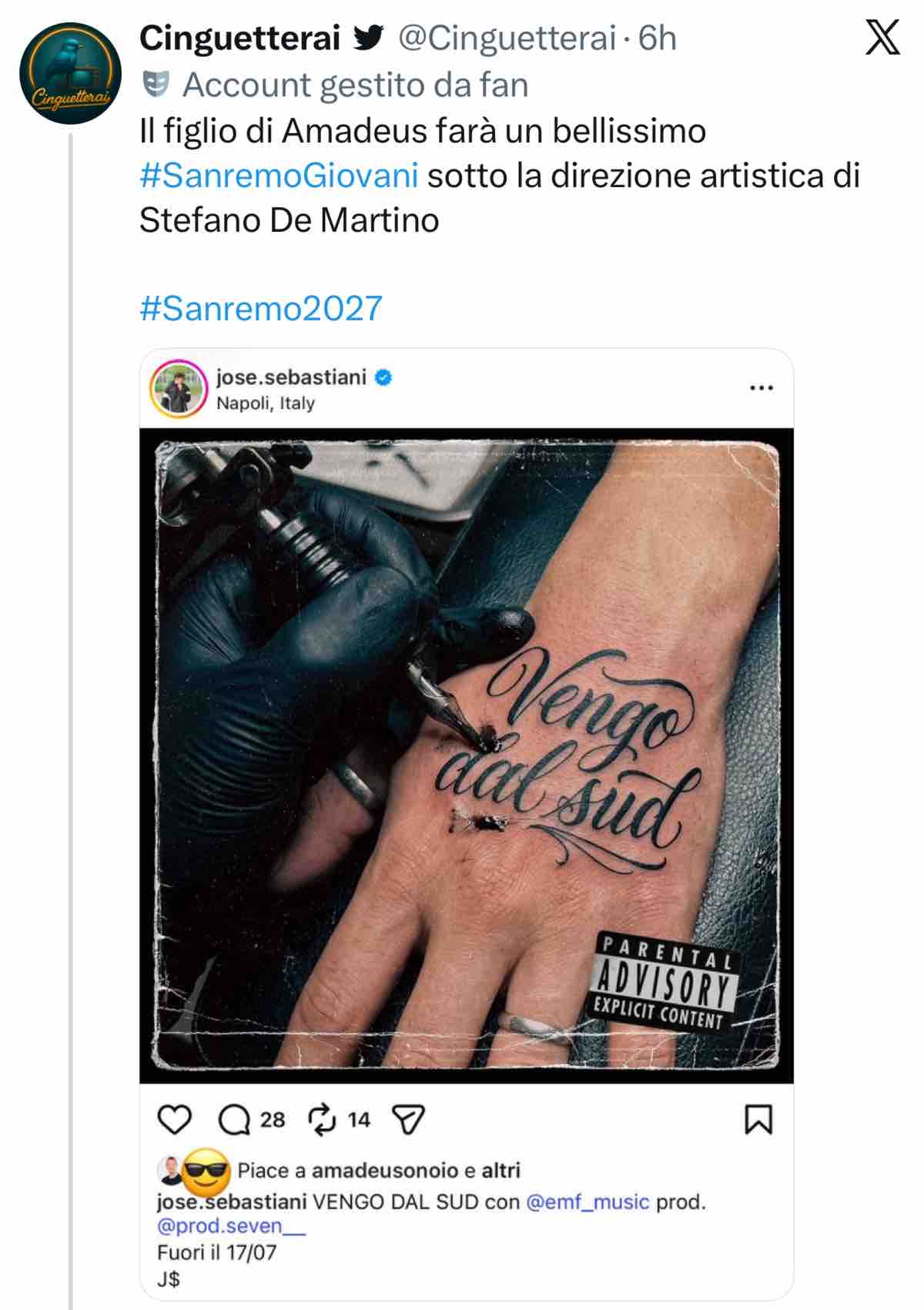 foto meme figlio amadeus