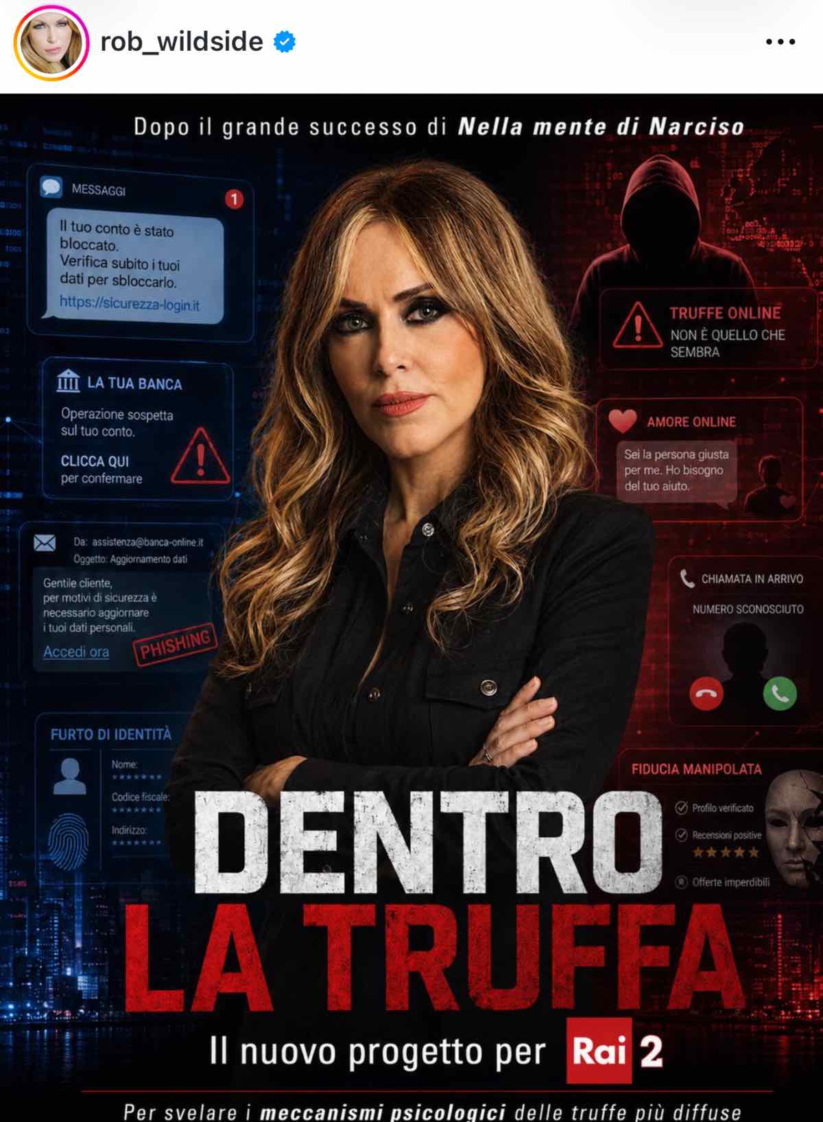 foto roberta bruzzone nuovo programma dentro la truffa