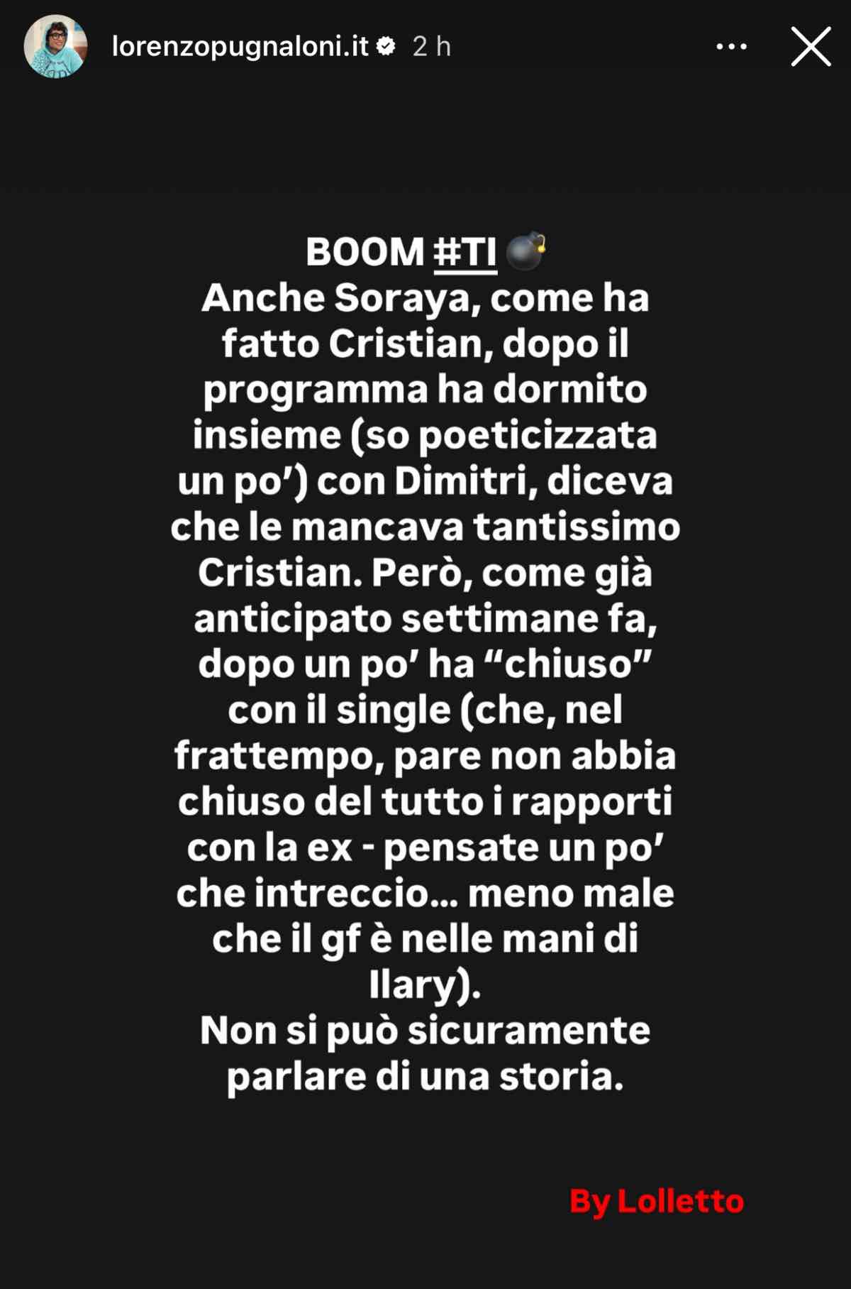 foto segnalazione soraya dimitri temptation