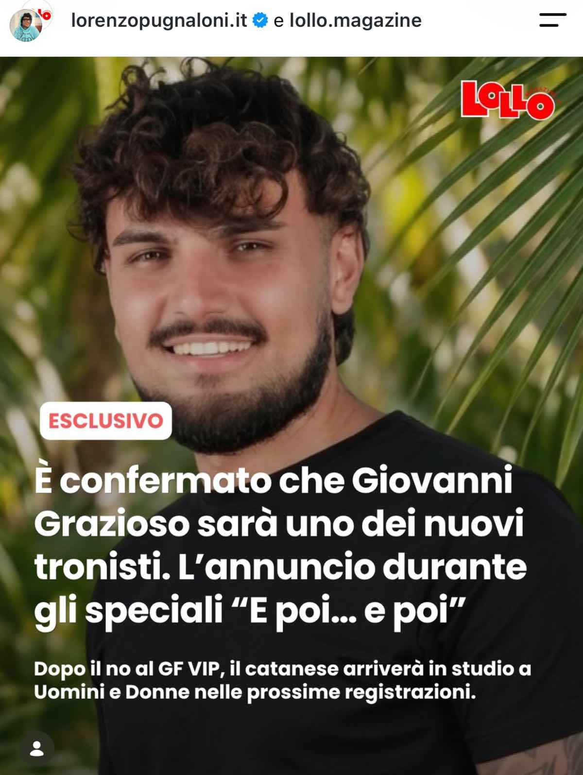 foto giovanni grazioso tronista ued spoiler