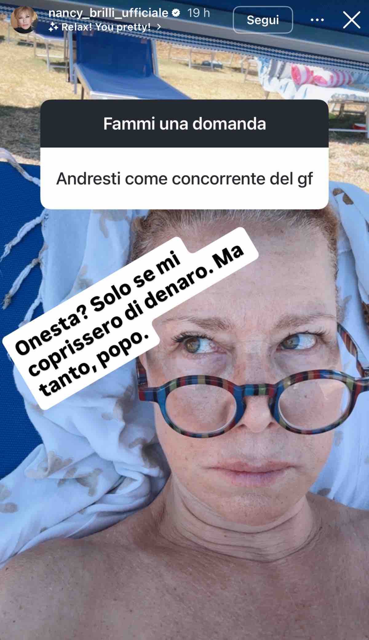 foto nancy brilli gfvip