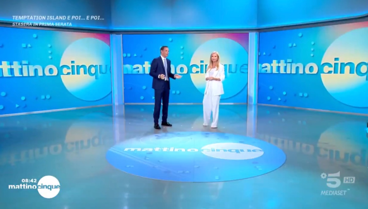 foto francesco vecchi federica panicucci ascolti mattino5 14settembre