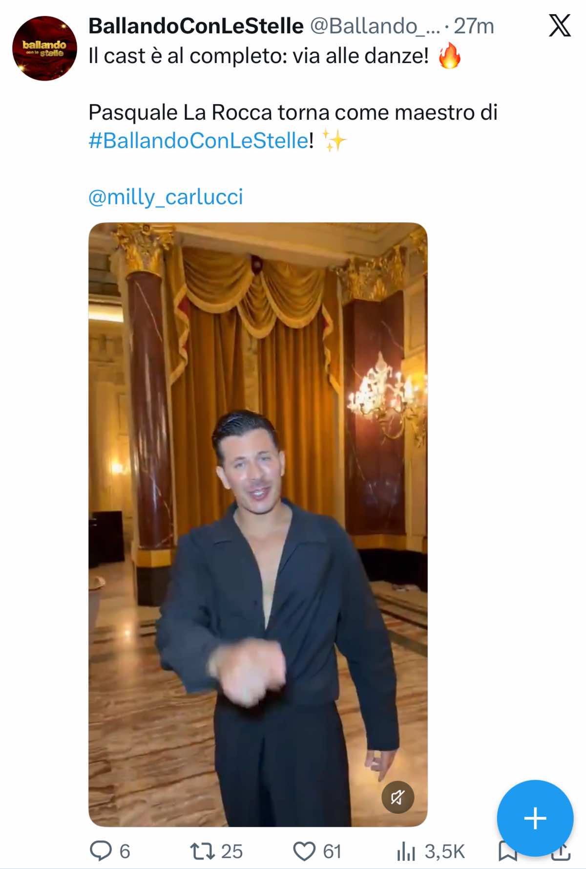 foto pasquale la rocca torna a ballando 2026