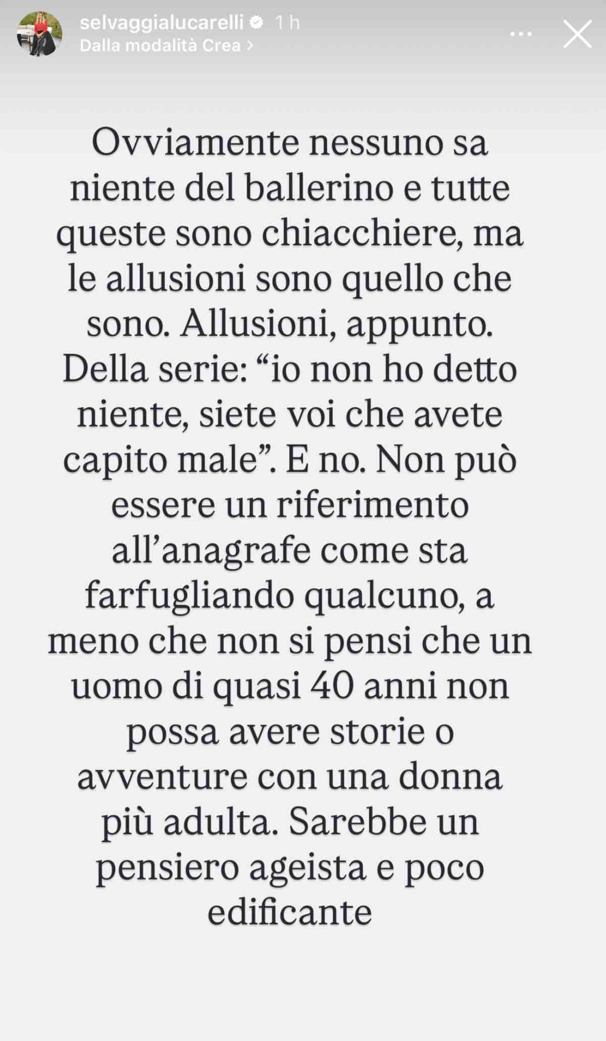 foto selvaggia lucarelli precisazione outing la rocca