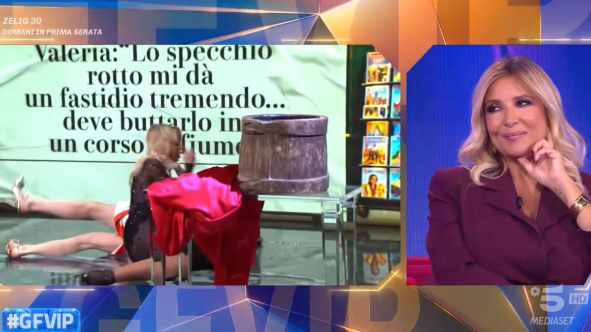 Foto Valeria Marini Carmen Di Pietro caduta